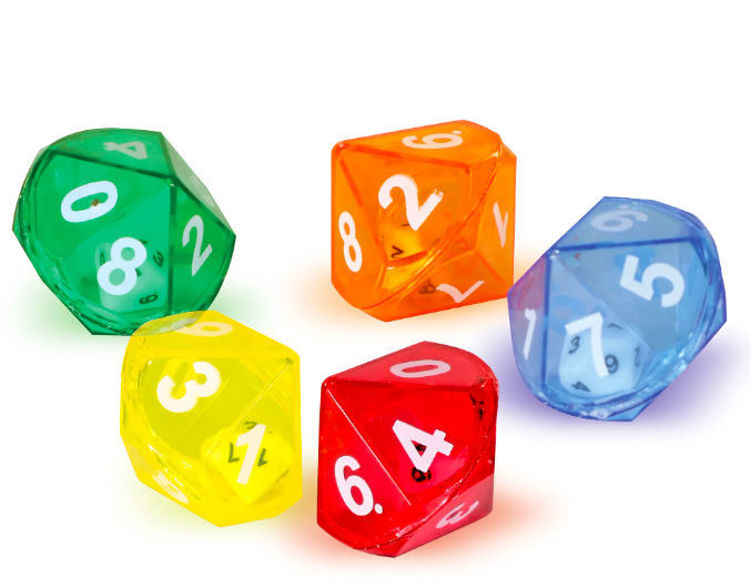Imagen de Dados Decaedros (Set de72)
