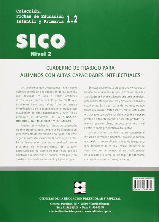 Imagen de Sico Nivel 2. Cuaderno de trabajo para alumnos con altas capacidades intelectuales